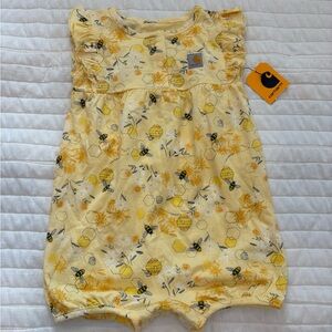 NWT Carhartt Infant Sleeveless Bee Print Romper 18M